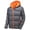 Solid Color, variant on EGNMCR Men's Puffer Jacket Winter Outdoor Warm Hooded Snow Ski Jacket with Pockets Casual Solid Color Patchwork Zip Up Overcoats Jackets