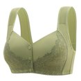 thumbnail image 1 of Timegard Bras for Women Plus Size Lace Front Closure Button Wide Strap Wireless Bras Comfy Everyday Bras, 1 of 6