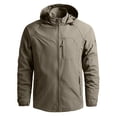 thumbnail image 1 of SHOPESSA Men's Lightweight Rain Jacket Waterproof Raincoat Windbreaker Hooded Active Outdoor Shell Jacket for Hiking Work, 1 of 4
