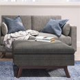 thumbnail image 3 of SIMPLIHOME Owen Table Basse Carrée de 36 Pouces de Large avec Dessus Relevable et Rangement, Pouf Repose-Pieds de Cocktail en Tissu Ébène Rembourré, Milieu du Siècle, Salon, 3 of 7