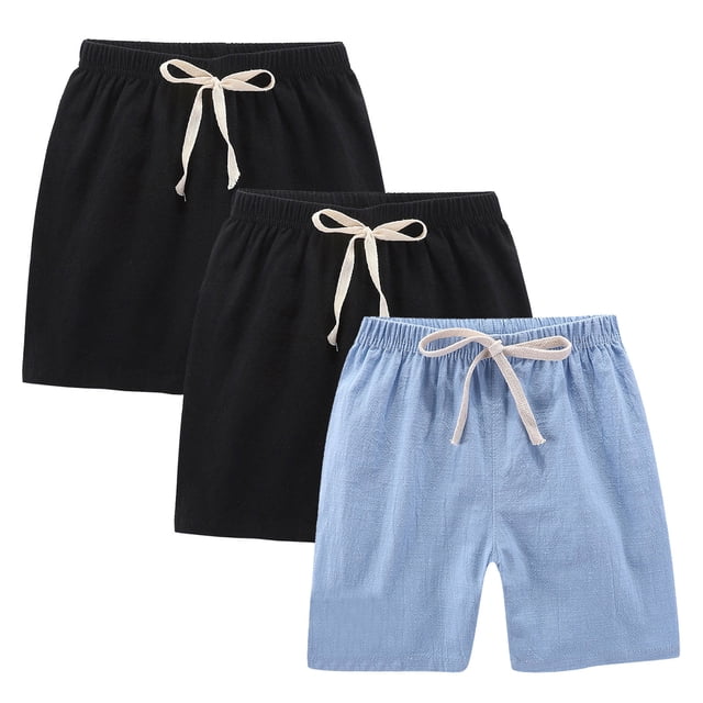 Rbaofujie Shorts pour Filles, Course, Shorts d'Entraînement au Gym pour Enfants, Shorts de Sport en Coton à Cordon