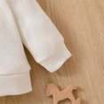 thumbnail image 2 of PatPat Baby Boy/Girl Rainbow Pattern Waffle Long-sleeve Pullover Sweatshirt, 2 of 6