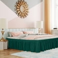 thumbnail image 4 of WIFKLSIIPG Solid Color Bedding Elastic Bed Apron Dust Proof Bedspread Non Bed Skirt *Green(Green), 4 of 8