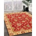 thumbnail image 3 of Ahgly Tapis Rectangulaire Abstrait Orange Lavable en Machine, 5 Pieds x 7 Pieds, 3 of 7