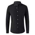 thumbnail image 1 of Admvng Work Shirts For Men Casual Cardigan Solid Color Textile Long Sleeved Shirt M-5XL, 1 of 7