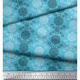 thumbnail image 2 of Soimoi Rayon Crepe Fabric Damask Ethnic Printed Fabric 1 Yard 46 Inch Wide, 2 of 3