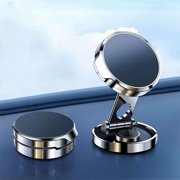 Magnetic Phone Holder, 360 Rotation Dashboard Cell Phone Mount Folded with High Strength Metal Materials, Car Magnetic Bracket for Cell Phone