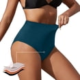 thumbnail image 3 of GDREDA Women's High Waisted Swimsuit Bottoms Full Coverage Basic Bikini Bottom Bathing Suit Navy,M, 3 of 3