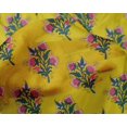 thumbnail image 4 of oneOone Silk Tabby Fabric Leaves & Floral Block Print Fabric By Yard 42 Inch Wide, 4 of 4