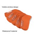 thumbnail image 4 of Unique Bargains Protection Sleeve Visible Window Golf Club Iron Head Covers Orange 10 Pack, 4 of 5