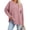 Pink - Women T Shirt Sweatshirt, variant on CFLVAEK Waffle Knit Sweatshirts for Women Casual Solid Drop Shoulder Shirt Flowy Long Sleeve Going Out Shirts Oversized Crew Neck Ladies Fall Blouses
