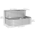 thumbnail image 3 of Outsunny 2-Tier Raised Garden Bed Galvanized Planter Box w/ Safety Edge, 3 of 10