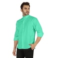 thumbnail image 4 of Bestman Formal Front Button Placket Solid Shirts For Mens Long Sleeve Regular Fit Shirt, 4 of 7