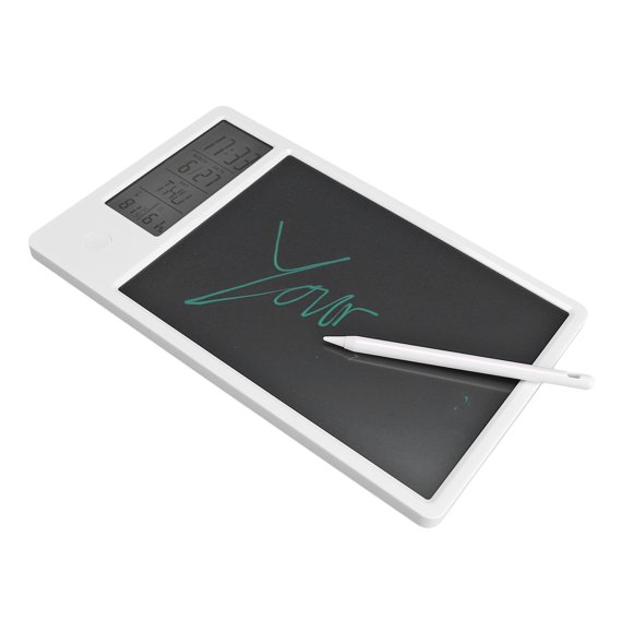 10 Inch LCD Writing Tablet, Rechargeable Erasable Electronic Doodle Board Drawing Tablet with Digital Clock Calendar, Electronic Drawing Pad for Office Business Home