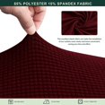 thumbnail image 3 of CHUN YI 1 Piece Cushion Cover Spandex Stretch Textured Grid Box Cushion Seat Slipcover, 3 of 5