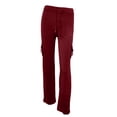 thumbnail image 4 of AherBiu Pantalon de Yoga Grande Taille pour Femmes Jambe Droite Taille Basse Extensible Confortable Pantalon de Détente, 4 of 7