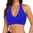 thumbnail image 1 of Haut de Bikini Rehausseur pour Femmes Col en V Couverture Complète avec Bretelles Réglables et Fermeture à Boucle, 1 of 4