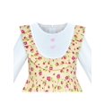 thumbnail image 4 of Robe Fille Jaune Florale Manches Longues Coton Décontractée 6 Ans, 4 of 6