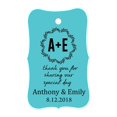 thumbnail image 1 of 100 PCS Thank You for sharing our special day Custom Made Hang Tags Personalized Wedding Favor Gift Paper Tags, 1 of 1