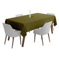 thumbnail image 1 of Vargottam Indoor/Outdoor Tablecloth 58" x 120" Inch Rectangular Tablecloth with Umbrella Hole & Zipper, Waterproof Patio Table Cloths, Spring/Summer Table Covers for Backyard /BBQs - Olive Green, 1 of 6