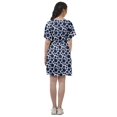 thumbnail image 4 of Moomaya Moss Georgette Bell Sleeves Short A-Line Printed Summer Dress For Women, 4 of 5