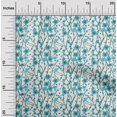 thumbnail image 2 of oneOone Rayon Turquoise Blue Fabric Kids Floral Craft Projects Decor Fabric Printed By The Yard 56 Inch Wide, 2 of 4