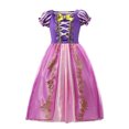 thumbnail image 1 of HAWEE Robe pour Filles à Manches Bouffantes, Costume de Princesse Raiponce, Cosplay de Fête d'Anniversaire, Robe Violette Sofia, 1 of 4