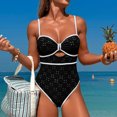 thumbnail image 3 of Slimming One Piece Swimsuit for Womens Cute Ruched Tummy Control Bathing Suit Sexy Cutout Modest Swimsuits, 3 of 4