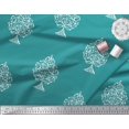 thumbnail image 3 of Soimoi Modal Satin Fabric Dot,Leaves & Floral Block Decor Fabric Printed Yard 42 Inch Wide, 3 of 3