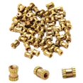 thumbnail image 1 of Wekity M2x5mm Female Thread Knurled Nuts,Hx3.5mm OD Brass Threaded Insert Embedment Nuts Hydraulic Welded Joint Injection Molding Assortment Kit for 3D Printing Injection Molding 80PCS-0621, 1 of 5