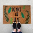 thumbnail image 3 of 16x24 Inch Summer Coir Door Mats Spring Outdoor Mats for Front Door Spring Non Slip Outdoor Rug Eco Friendly Mats for Front Door Perfect for Indoor and Outdoor Use, BE NICE OR LEAF, 3 of 4
