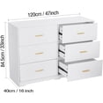 thumbnail image 3 of Ourlova Commode à 6 Tiroirs Commode Moderne Structure Durable avec Tiroirs Profonds Dispositif Anti-Basculement pour Maison Bureau Salon, 3 of 5