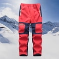 thumbnail image 3 of GDREDA Pantalon de Ski et de Randonnée Imperméable pour Enfants Garçons Filles, Taille Élastique, Pantalon Chaud Isolé (Rouge, 5-6 Ans), 3 of 3