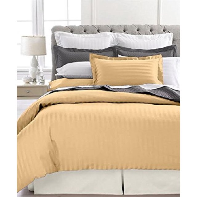 Ensemble de Couette Rayée Ultra Douce 1800 Series 3 Mcx (Très Grand, Pierre de Sable)