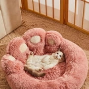 Aqestyerly Pet Dog Bed Cozy Warm Paw Shape Bed All Season Soft Cushion Bed For Small Dogs Cats Sleeping Pad Mat HWRETIE