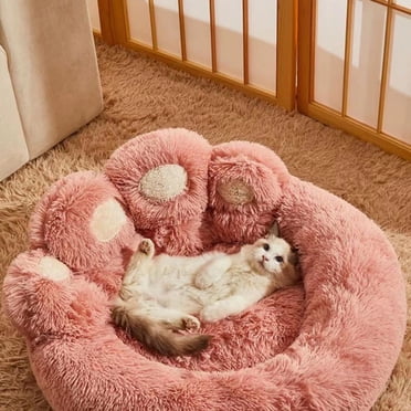 Aqestyerly Pet Dog Bed Cozy Warm Paw Shape Bed All Season Soft Cushion Bed For Small Dogs Cats Sleeping Pad Mat HWRETIE