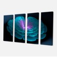 thumbnail image 2 of Fond Fractal Floral Abstrait Bleu - Art Mural Floral Très Grand, 2 of 3