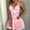 Pink, variant on Sakmal Babydoll Moomoo House Dress for Women Short Soft Mesh Black Mumu Dress Sleeveless Lace Chemises for Women