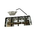 thumbnail image 1 of Demi-Pont de Guitare, Pont de Guitare en Métal, Pont de Queue Rigide Fixe, instrument de Musique Guitare Électrique Argent, 1 of 8