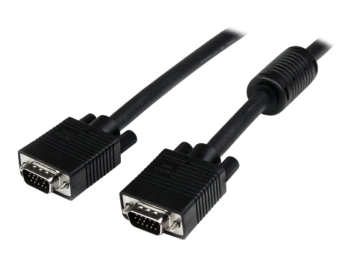 StarTech.com 50 ft / 15m Coax High Resolution Monitor VGA Video Cable - HD15 to HD15 M/M (MXT101MMHQ50) - VGA cable - HD-15 (VGA) (M) to HD-15 (VGA) (M) - 50 ft - molded - black - for P/N: CDP2VGA, CDP2VGAFC, DVI2VGAE, DVISPL1VV, DVIVGAMFBK, HD2VGAE2, HD2VGAMICRO, VGAPLATE