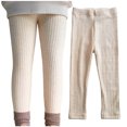 thumbnail image 2 of cfhntfmh Baby Girls Leggings Soft Ribbed High Elastic Waisted Solid Color Leggings Todder Infant Fall Winter Clothes, 2 of 5