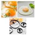 thumbnail image 4 of WIFKLSIIPG Egg Rings for Frying Stainless Steel Egg Rings Round Egg Cooker Rings Pancake with Black Silicone Handle Non Stick Egg for Kitchen Breakfast Tool Egg, 4 of 8