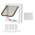 thumbnail image 2 of Lockable Dog Cat Kitten Door 4 Way Lockable Pet Door Pet Security Flap Door Pet Cat Dog Gate Door L 4 Way Lockable Pet Cat Small Dog Flap Door For Pet Care, 2 of 8