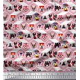 thumbnail image 1 of Soimoi Cotton Cambric Fabric Geometric & Dogs Patchwork Printed Craft Fabric by The Yard 56 Inch Wide, 1 of 3