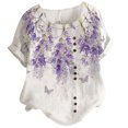 thumbnail image 2 of SMihono T-Shirt Surdimensionné pour Femmes Mode Femme Décontracté Col Rond Blouse Imprimée T-Shirt à Manches Courtes Hauts d'Été Hauts Décontractés d'Été pour Femmes, 2 of 4