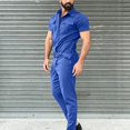 thumbnail image 2 of Ketyyh-chn99 Cargo Sweatpants Comfort Stretch Shorts Loose Pants Multi-Pocket Drawstring Cargo Pants Blue,L, 2 of 5