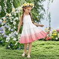 thumbnail image 1 of LOVZFMLL Robe d'Été Bohème à Bretelles pour Fillette, Décontractée, Sans Manches, à Étages, Style Camisole, pour 4-14 Ans, 1 of 7