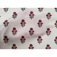 thumbnail image 4 of oneOone Cotton Poplin Fabric Leaves & Floral Block Decor Fabric Printed BTY 42 Inch Wide, 4 of 5