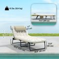 thumbnail image 3 of Outsunny 2 Pcs Chaises Longues Pliantes, Chaises Inclinables pour Bronzage, Beige, 3 of 10