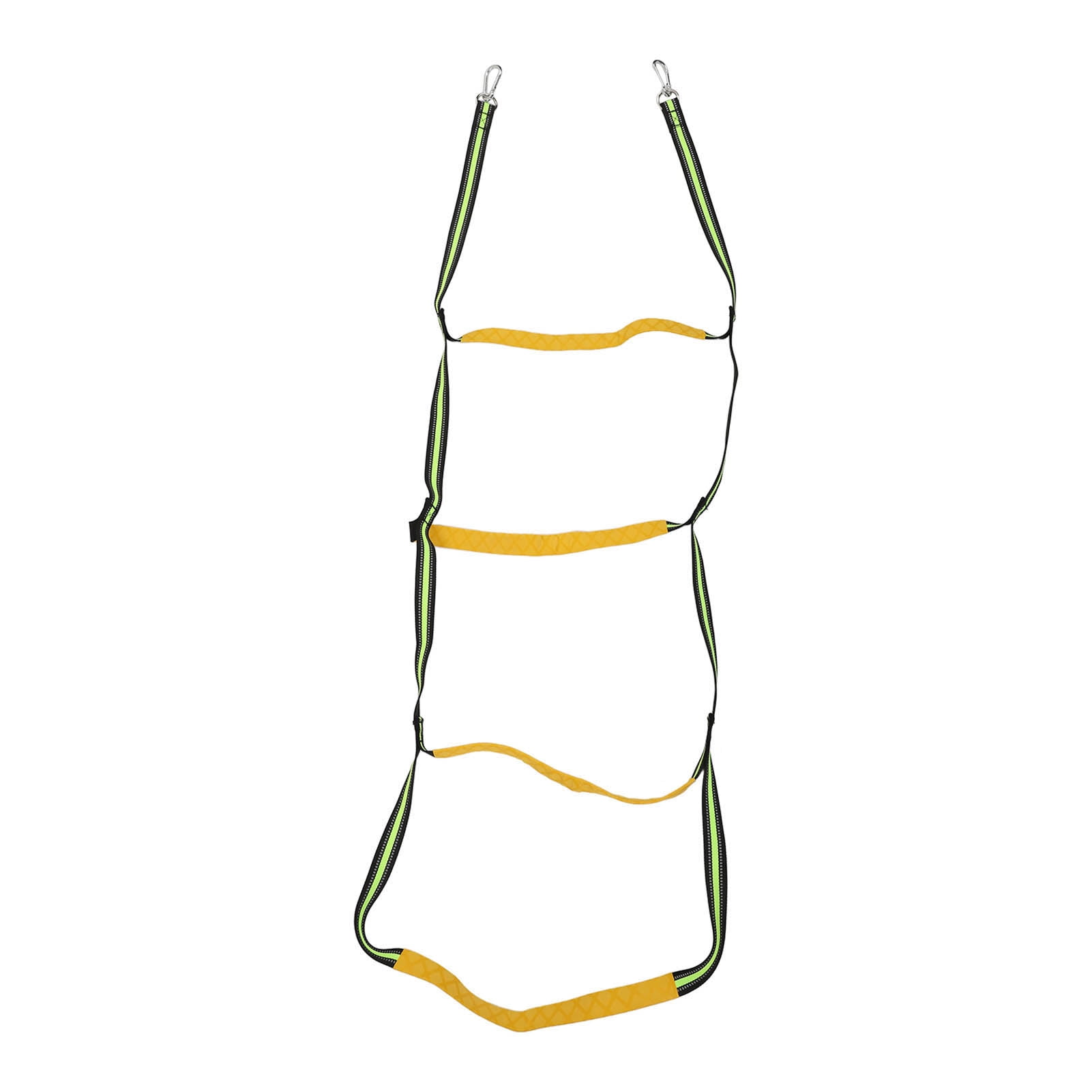 Boat Rope Ladder 4 Steps Foldable UV Protection Reflective Rope Marine Rope Ladder with Stainless Steel Hooks